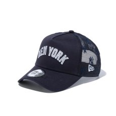 画像1: NEW ERA  9FORTY A-Frame トラッカー MLB Mesh Embroidery ニューヨーク・ヤンキース (ネイビー) (1)