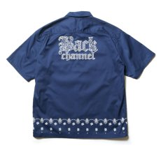 画像2: Back Channel  WORK HALF SLEEVE SHIRT (NAVY) (2)