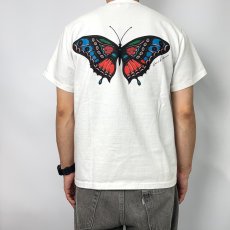 画像4: CALEE  ×MIHO MURAKAMI Binder neck CL butterfly logo vintage t-shirt (White) (4)