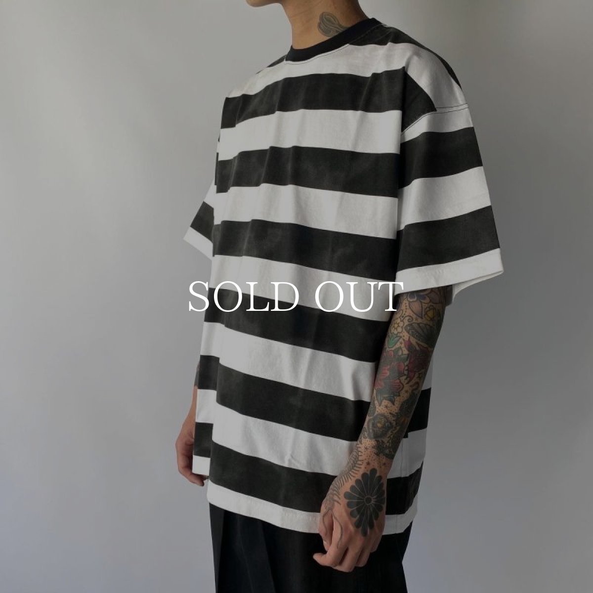 画像6: MINEDENIM  Hazy Bold Border T-SH (WPT) (6)