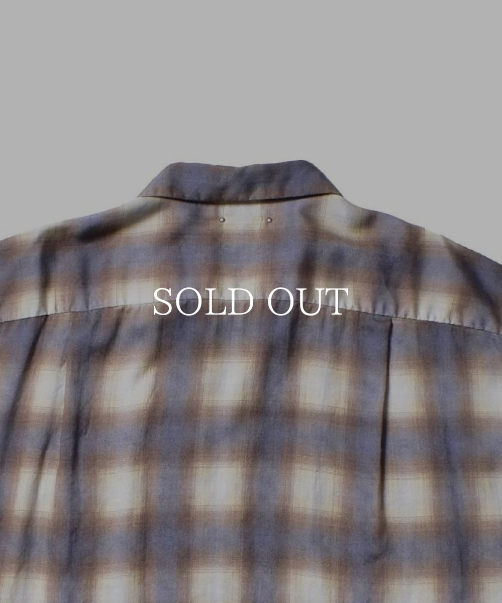 画像6: MINEDENIM  Drape Denim Ombre Check Loose Work SH (YPT) (6)