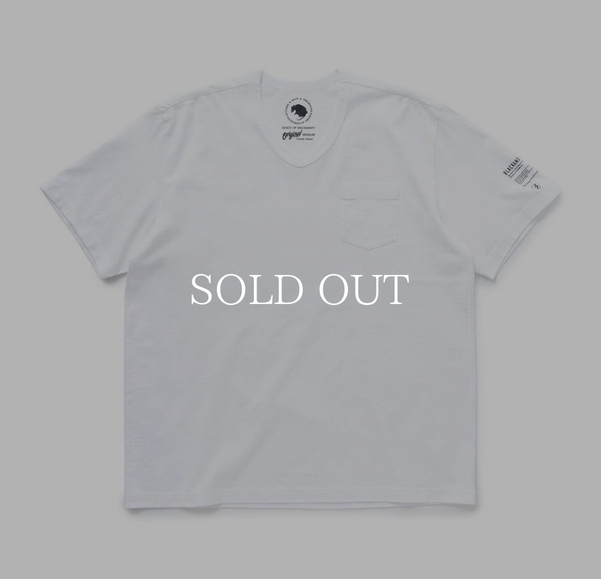 画像1: RATS  V- NECK POCKET TEE REGULAR SILHOUETTE (WHITE) (1)