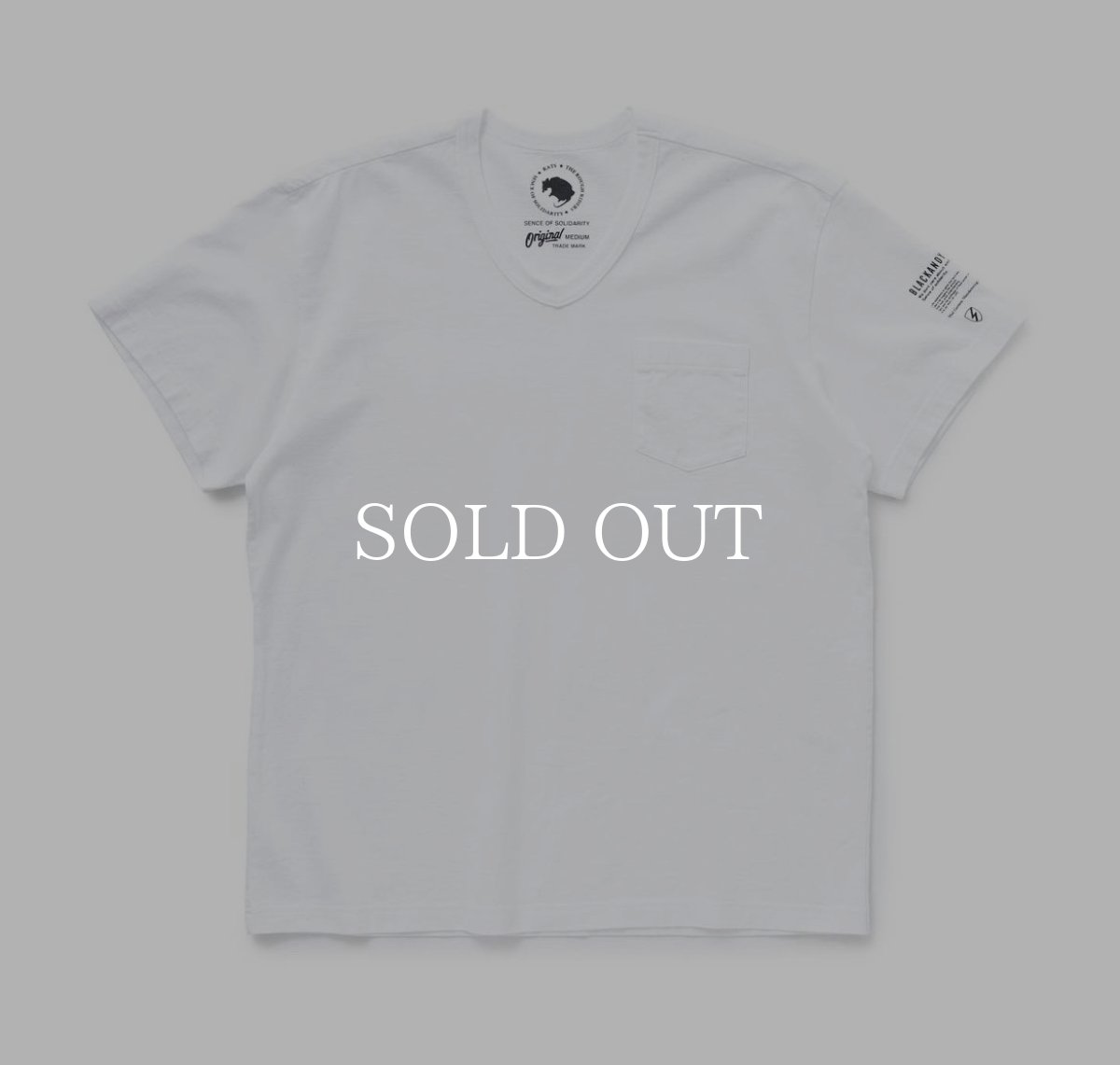 画像1: RATS  V- NECK POCKET TEE TIGHT SILHOUETTE (WHITE) (1)