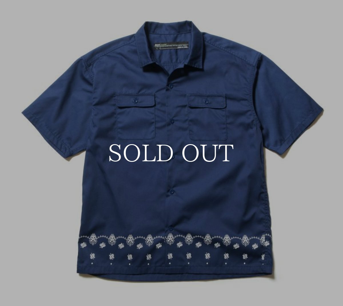 画像1: Back Channel  WORK HALF SLEEVE SHIRT (NAVY) (1)