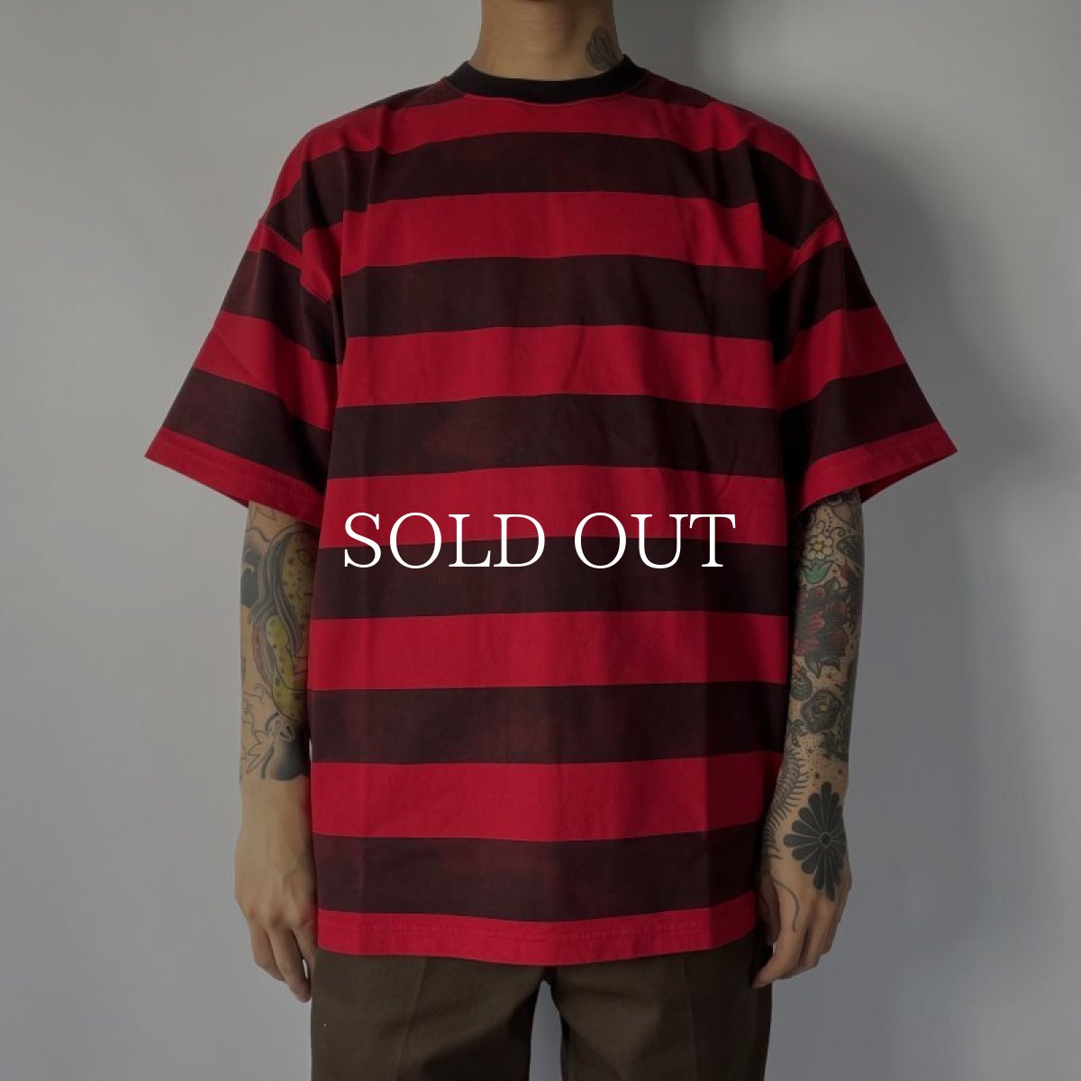 画像6: MINEDENIM  Hazy Bold Border T-SH (RPT) (6)