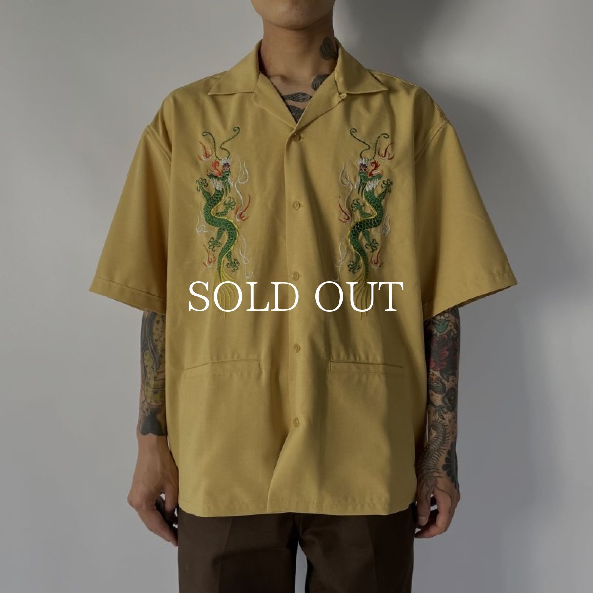 画像7: RADIALL  KI-KI-OPEN COLLARED SHIRT S/S (Mustard) (7)