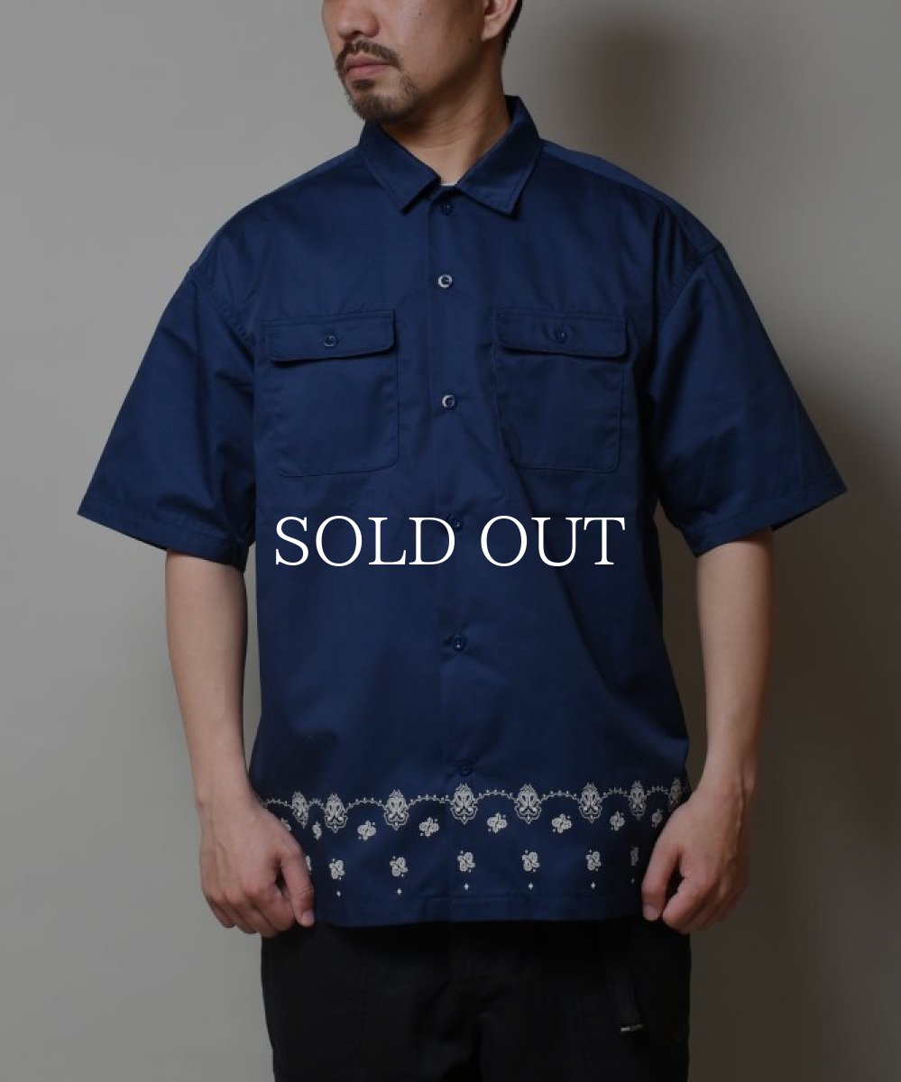 画像3: Back Channel  WORK HALF SLEEVE SHIRT (NAVY) (3)