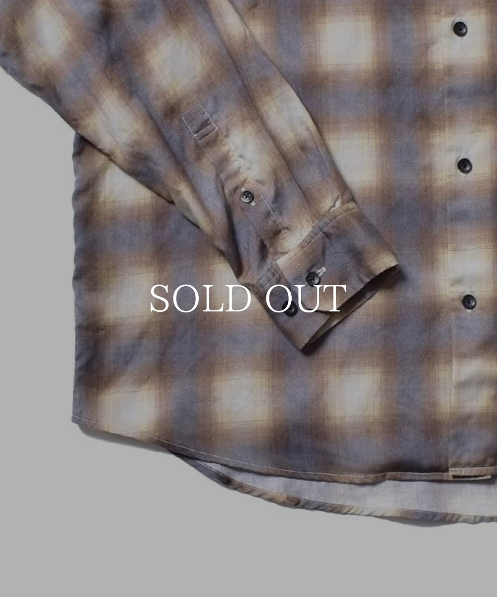 画像5: MINEDENIM  Drape Denim Ombre Check Loose Work SH (YPT) (5)