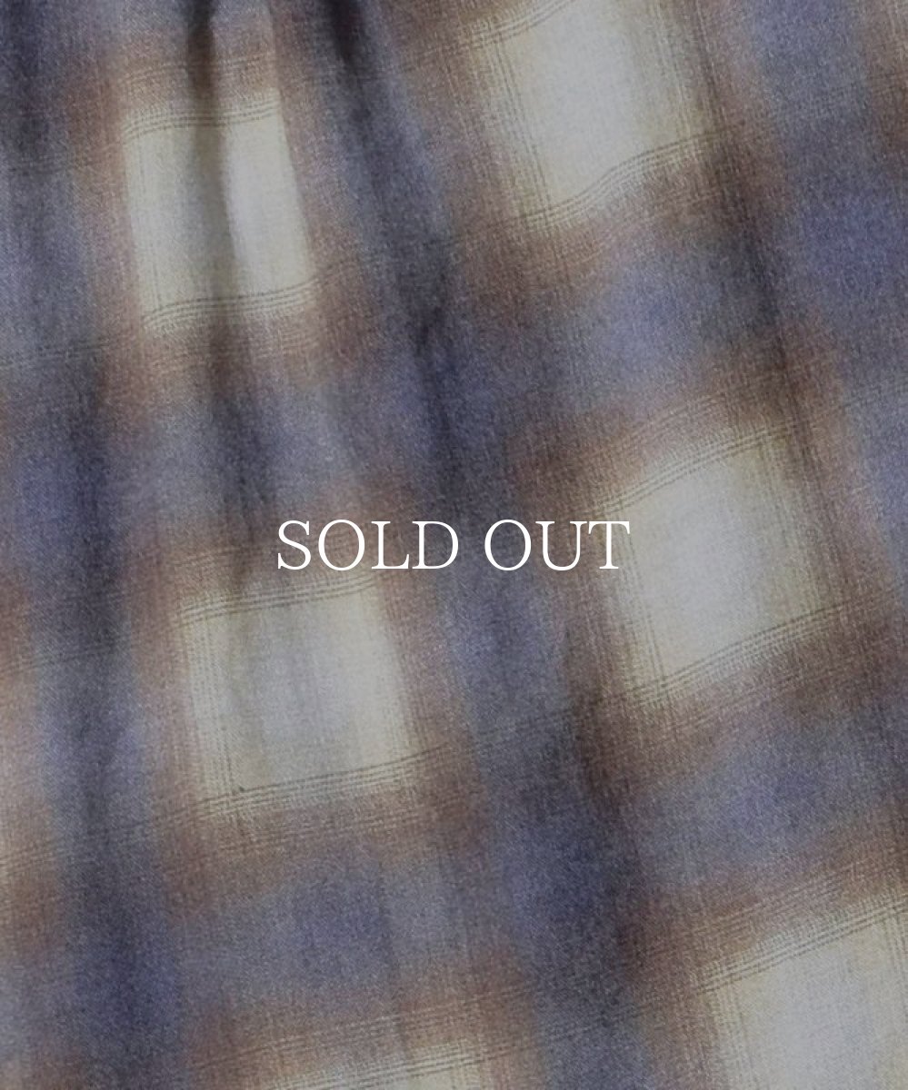 画像7: MINEDENIM  Drape Denim Ombre Check Loose Work SH (YPT) (7)