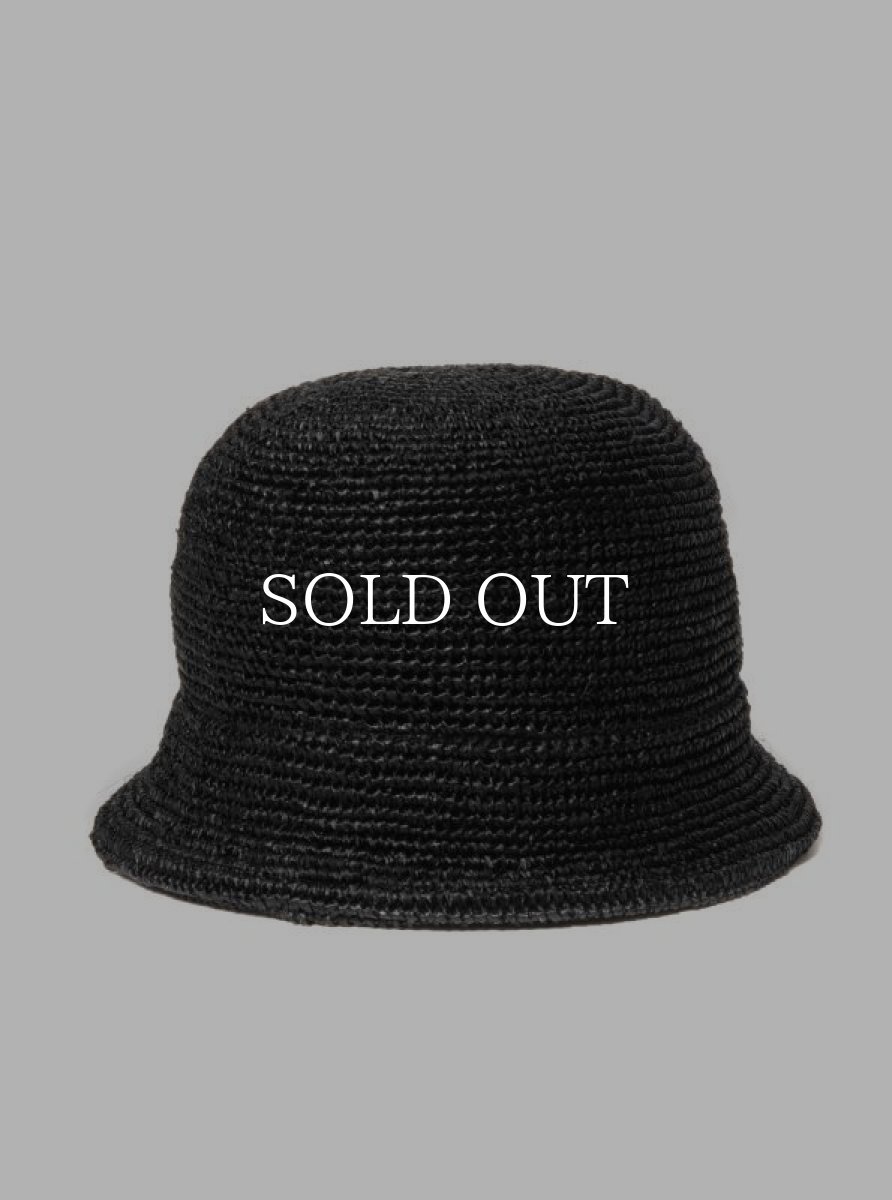 画像1: COOTIE   Rafia Bucket Hat (Black) (1)