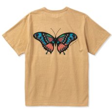 画像2: CALEE  ×MIHO MURAKAMI Binder neck CL butterfly logo vintage t-shirt (Beige) (2)