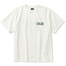 画像1: CALEE  ×MIHO MURAKAMI Binder neck CL butterfly logo vintage t-shirt (White) (1)