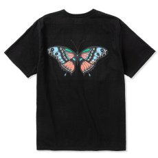 画像2: CALEE  ×MIHO MURAKAMI Binder neck CL butterfly logo vintage t-shirt (Black) (2)
