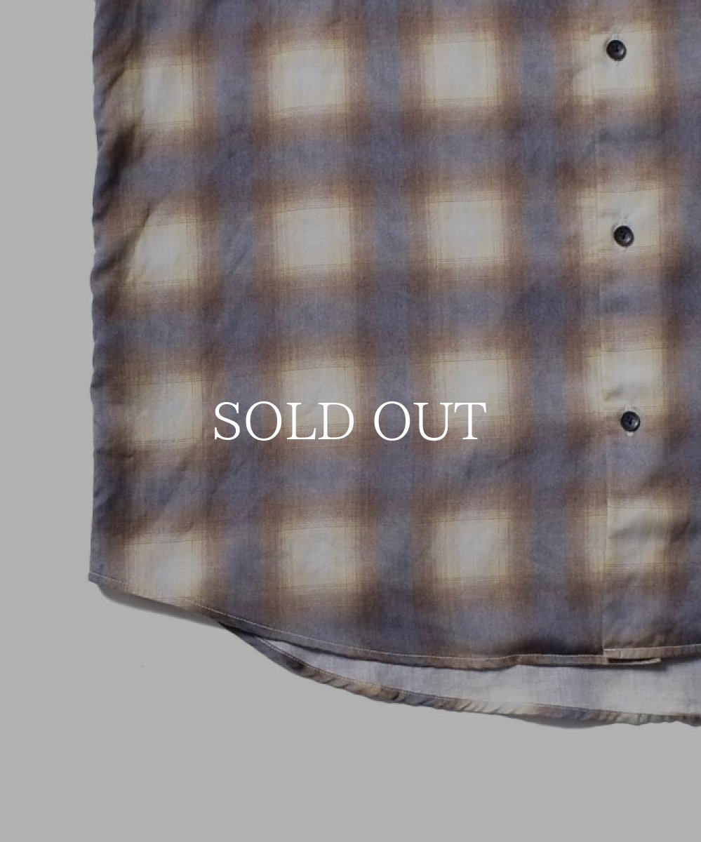 画像4: MINEDENIM  Drape Denim Ombre Check Loose Work SH (YPT) (4)