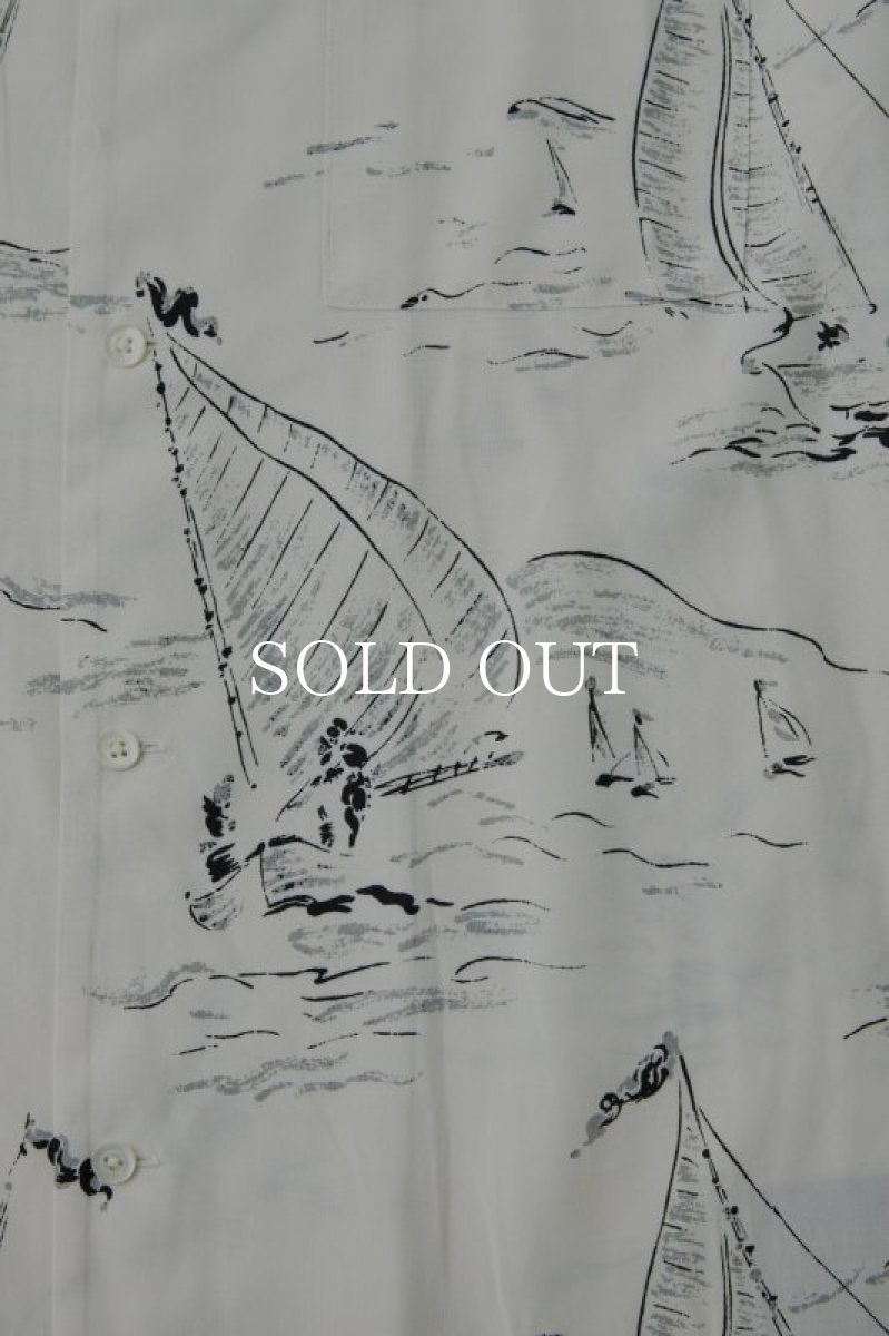 画像4: OLD JOE   ORIGINAL PRINTED OPEN COLLAR SHIRTS (MARINE) Short-sleeve (BONE) (4)