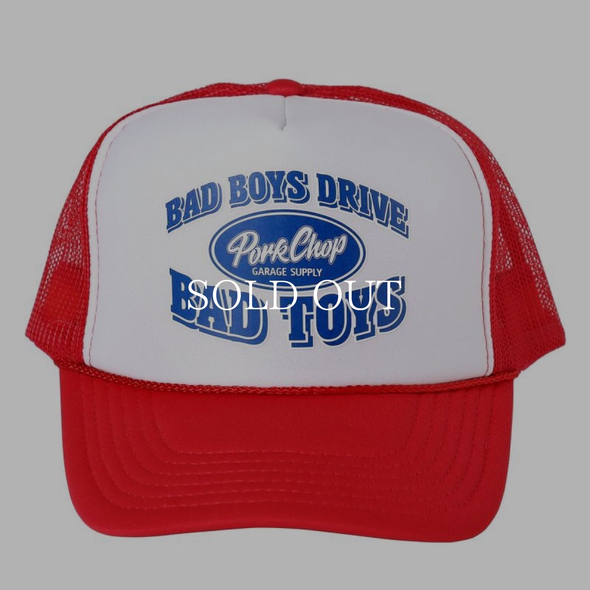 画像1: PORKCHOP GARAGE SUPPLY  BAD TOYS CAP (RED×WHITE) (1)