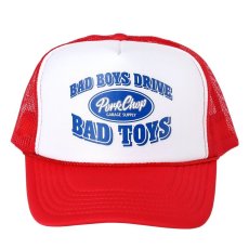 画像1: PORKCHOP GARAGE SUPPLY  BAD TOYS CAP (RED×WHITE) (1)