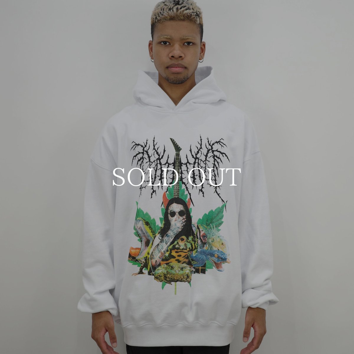 画像3: NISHIMOTO IS THE MOUTH   METAL COLLAGE SWEAT HOODIE (WHITE) (3)