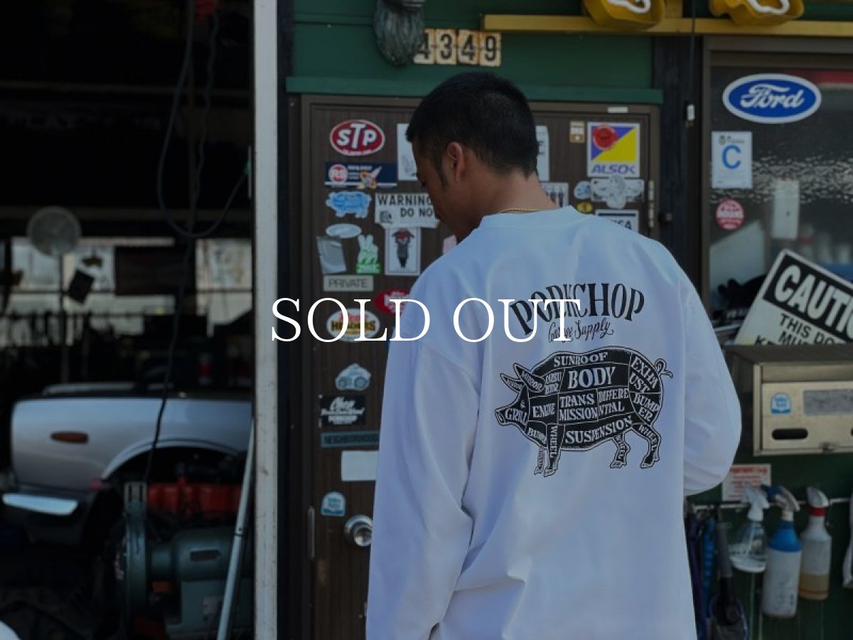 画像7: PORKCHOP GARAGE SUPPLY  PORK BACK L/S TEE (WHITE) (7)