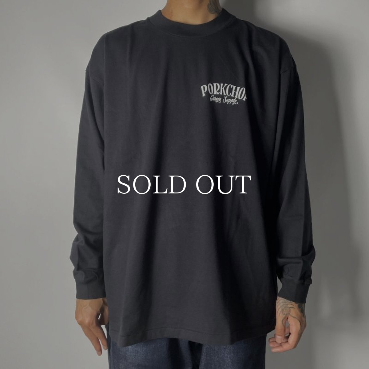 画像5: PORKCHOP GARAGE SUPPLY  PORK BACK L/S TEE (BLACK) (5)