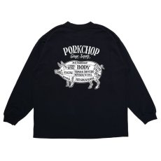 画像2: PORKCHOP GARAGE SUPPLY  PORK BACK L/S TEE (BLACK) (2)