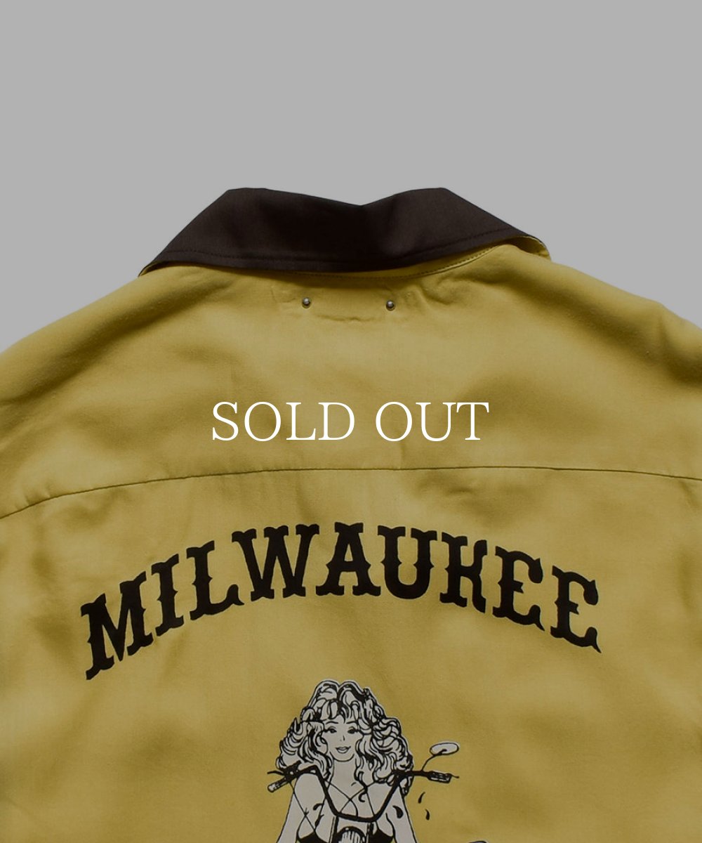 画像4: MINEDENIM  C.U. Denim Milwaukee Rib Arm Bowling SH (YEL) (4)