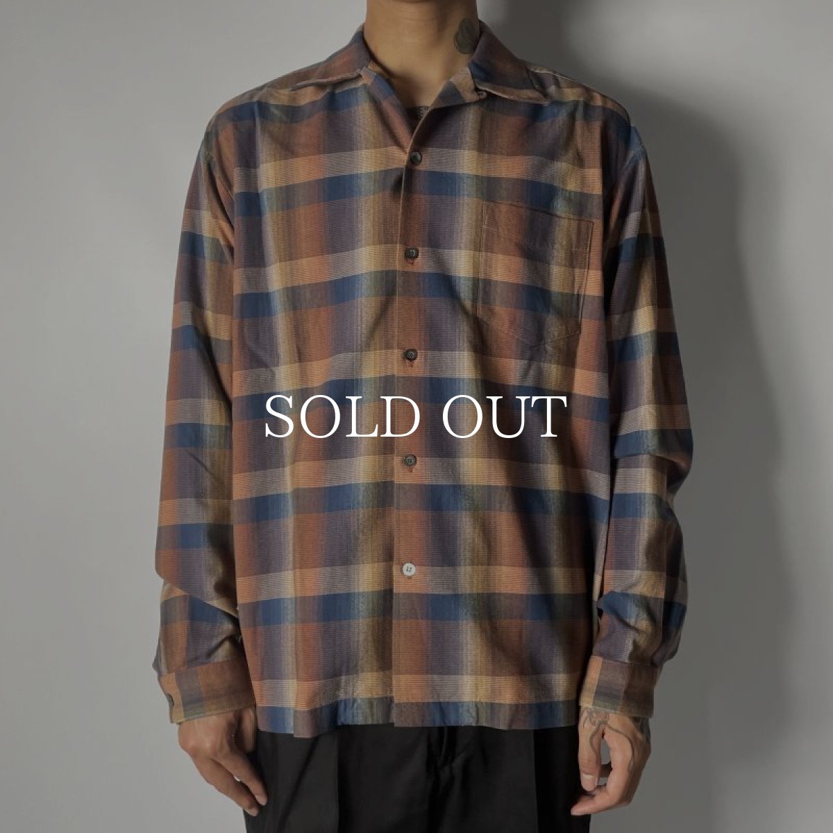 画像7: MINEDENIM  TWN Check Open Collar L/S SH (RPT) (7)