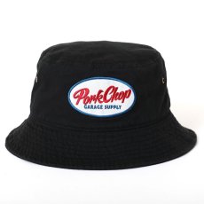 画像1: PORKCHOP GARAGE SUPPLY  OVAL BUCKET HAT (BLACK) (1)