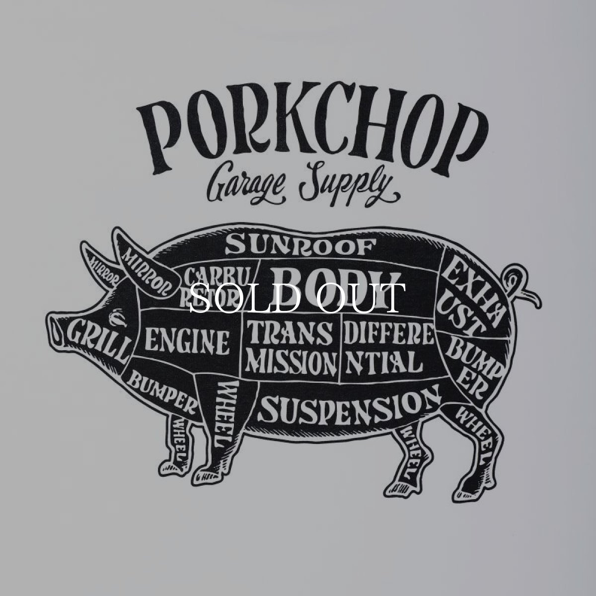 画像4: PORKCHOP GARAGE SUPPLY  PORK BACK L/S TEE (WHITE) (4)
