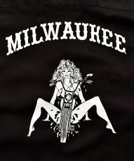 画像5: MINEDENIM  C.U. Denim Milwaukee Rib Arm Bowling SH (BLK) (5)