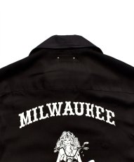 画像4: MINEDENIM  C.U. Denim Milwaukee Rib Arm Bowling SH (BLK) (4)