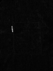 画像3: COOTIE   Garment Dyed L/C Velvet Open Collar S/S Shirt (Black) (3)