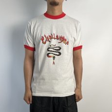 画像3: CHALLENGER  BURNING SNAKE RINGER TEE (WHITE×RED) (3)