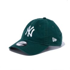 画像3: NEW ERA  9TWENTY クロスストラップ ウォッシュドコットン ニューヨーク・ヤンキース (ダークグリーン × ホワイト) (3)