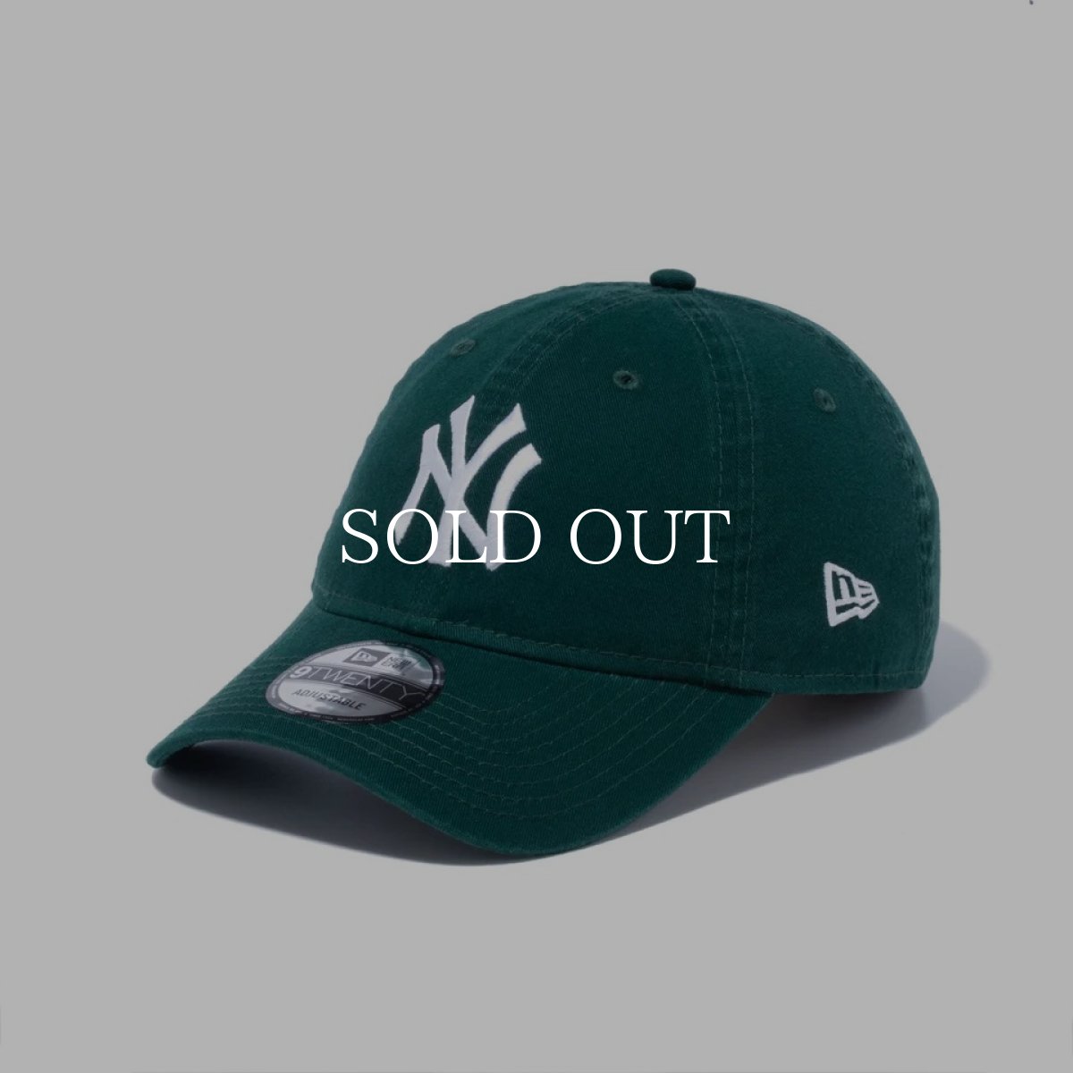 画像1: NEW ERA  9TWENTY クロスストラップ ウォッシュドコットン ニューヨーク・ヤンキース (ダークグリーン × ホワイト) (1)
