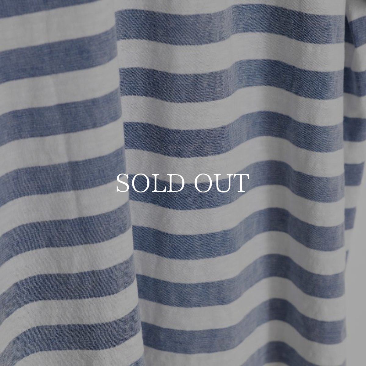 画像6: APPLEBUM  Bleach Indigo Border Pocket T-shirt (Light Blue Border) (6)