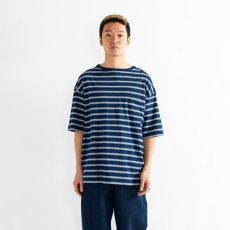 画像2: APPLEBUM  Indigo Border Pocket T-shirt (Navy Border) (2)