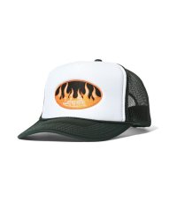 画像1: LFYT  FIRE LOGO TRUCKER CAP (GREEN) (1)