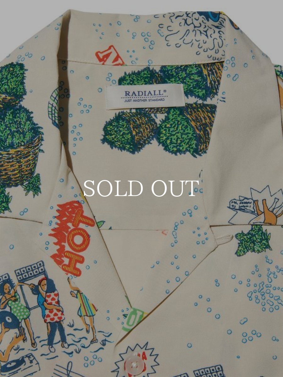画像3: RADIALL  HOT DUB-OPEN COLLARED SHIRT S/S (Ivory) (3)