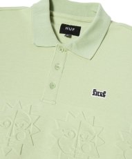 画像3: HUF  BRIGHTER DAYS POLO (SMOKE GREEN) (3)