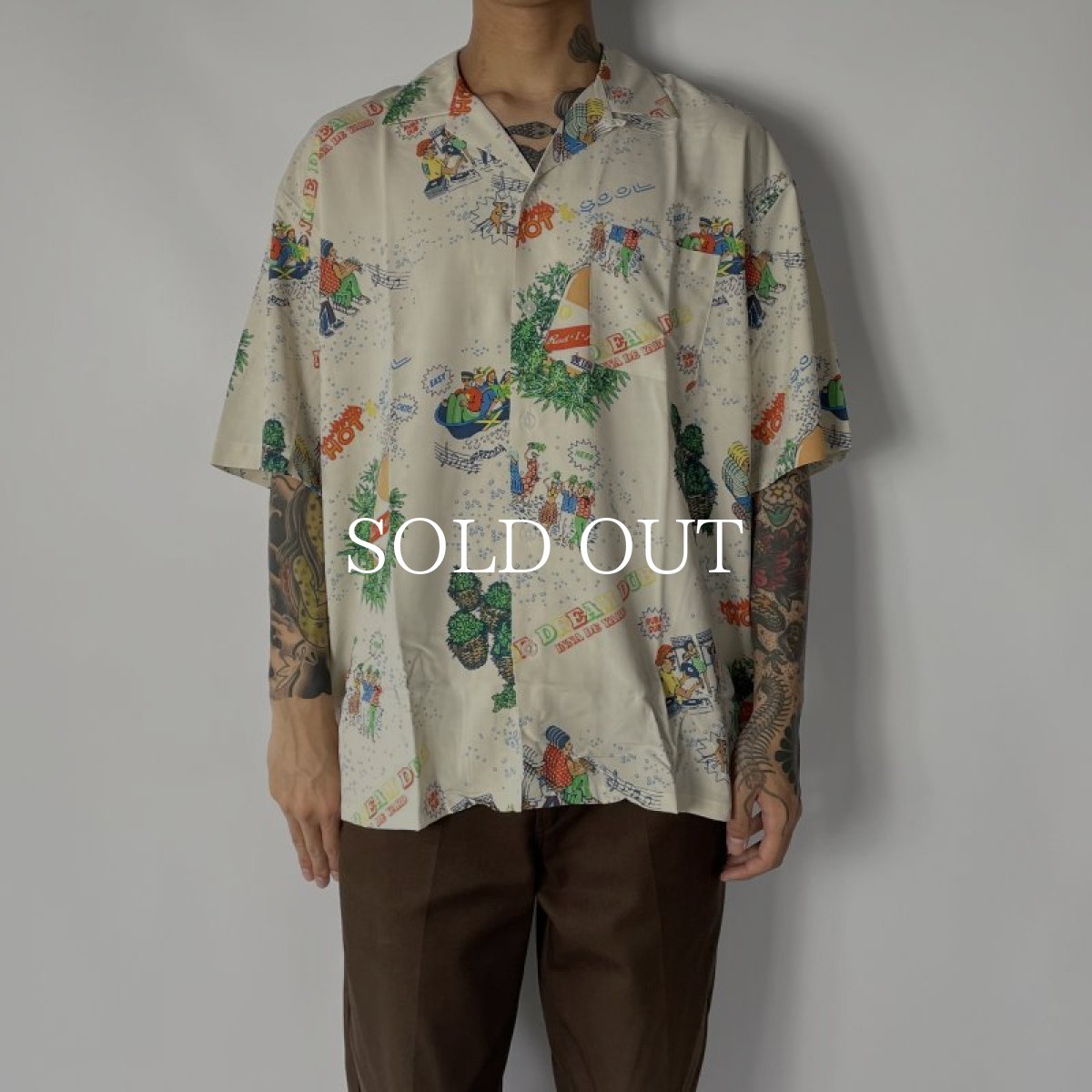 画像7: RADIALL  HOT DUB-OPEN COLLARED SHIRT S/S (Ivory) (7)