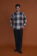 画像7: RATS  STAND COLLAR CHECK SHIRT (GRAY CHECK) (7)