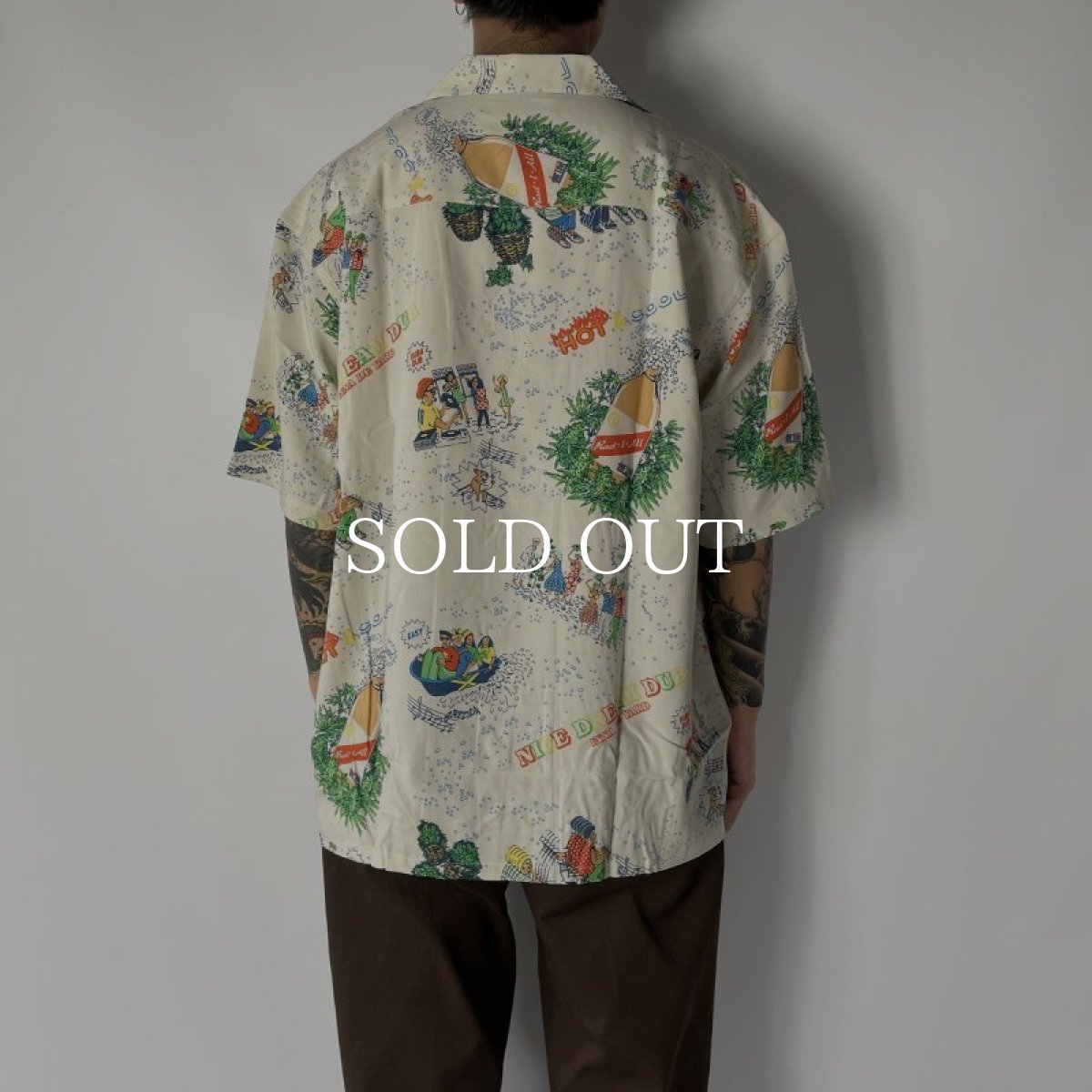 画像8: RADIALL  HOT DUB-OPEN COLLARED SHIRT S/S (Ivory) (8)