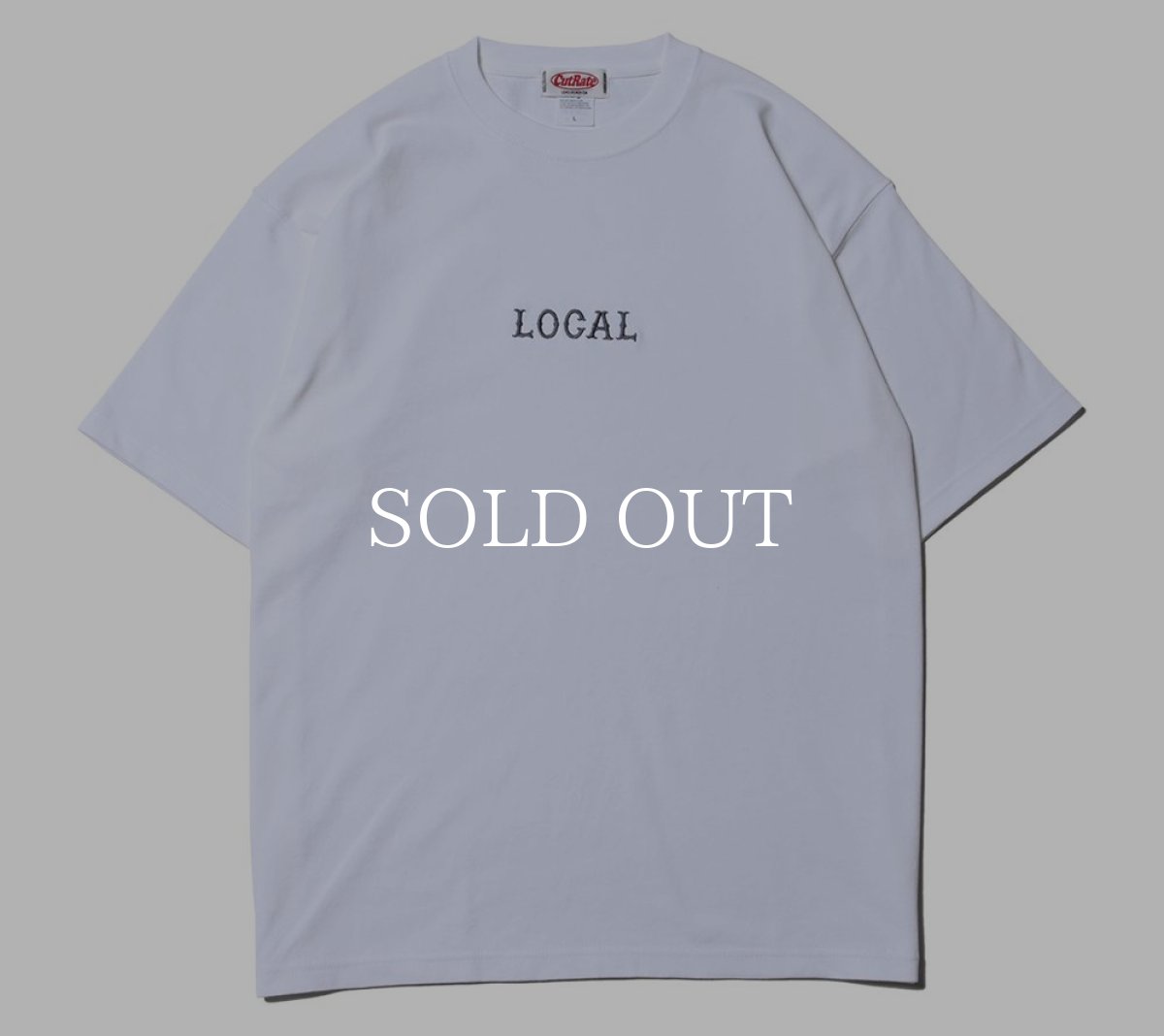 画像1: CUTRATE  CLASSIC LOCAL LOGO HEAVY WEIGHT DROPSHOULDER S/S -T-SHIRT (WHITE) (1)