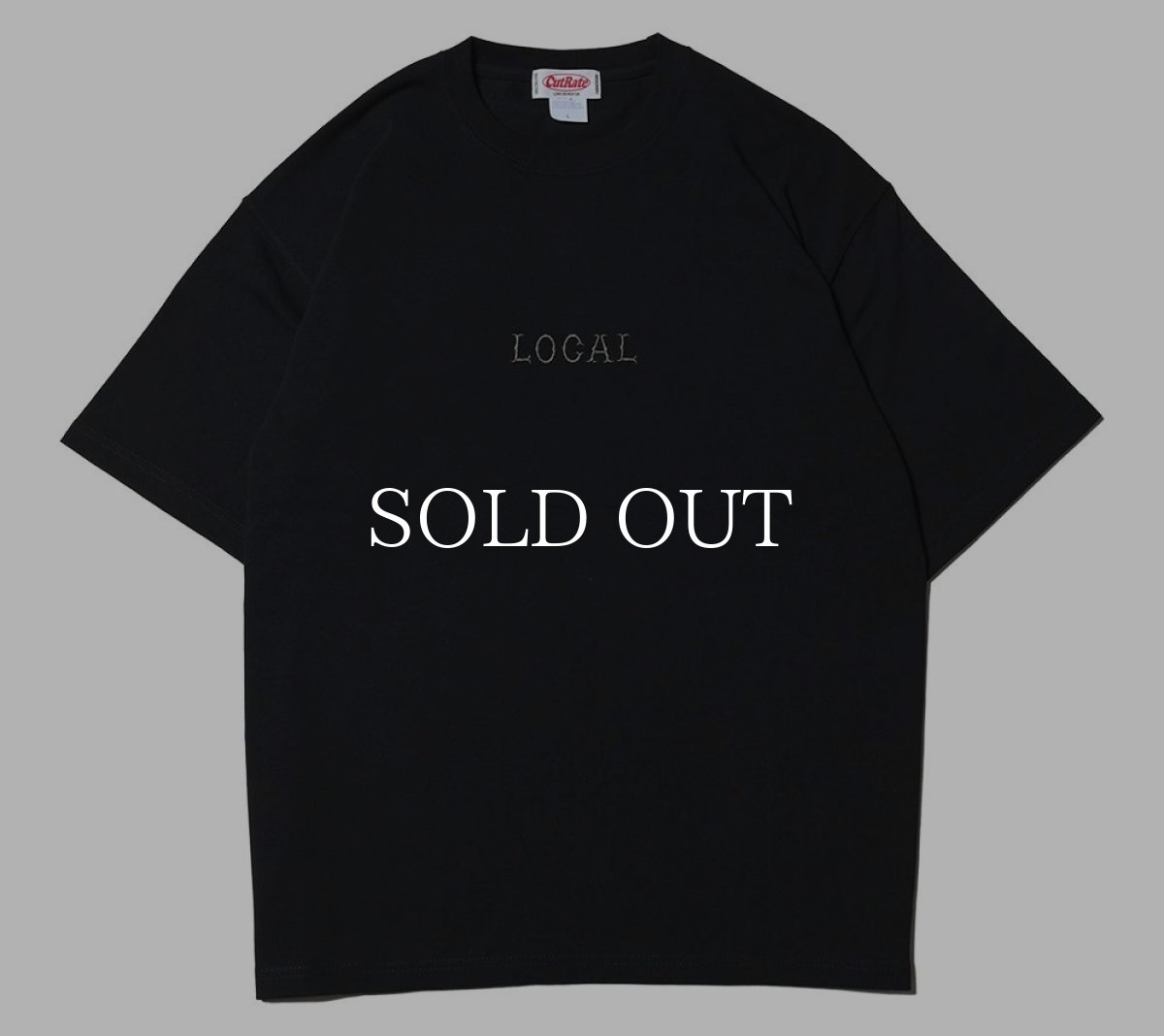 画像1: CUTRATE  CLASSIC LOCAL LOGO HEAVY WEIGHT DROPSHOULDER S/S -T-SHIRT (BLACK) (1)