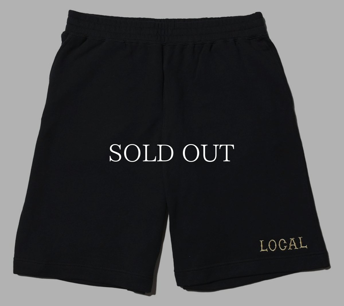 画像1: CUTRATE  CLASSIC LOCAL LOGO LOOSE FIT SWEAT SHORTS (BLACK) (1)