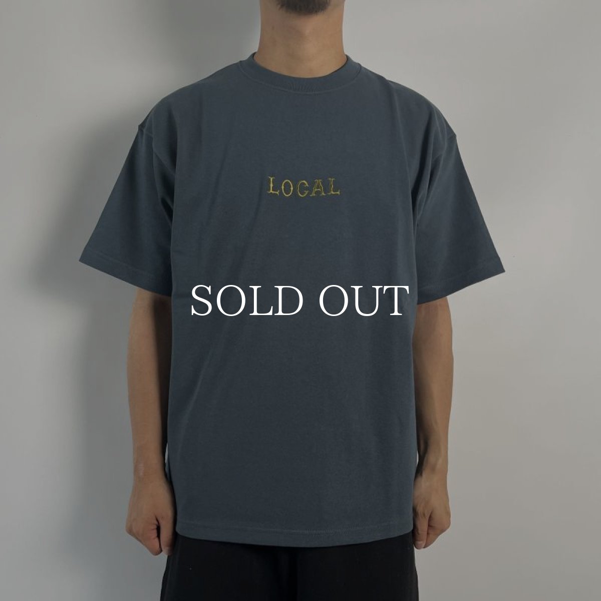 画像2: CUTRATE  CLASSIC LOCAL LOGO HEAVY WEIGHT DROPSHOULDER S/S -T-SHIRT (NAVY) (2)