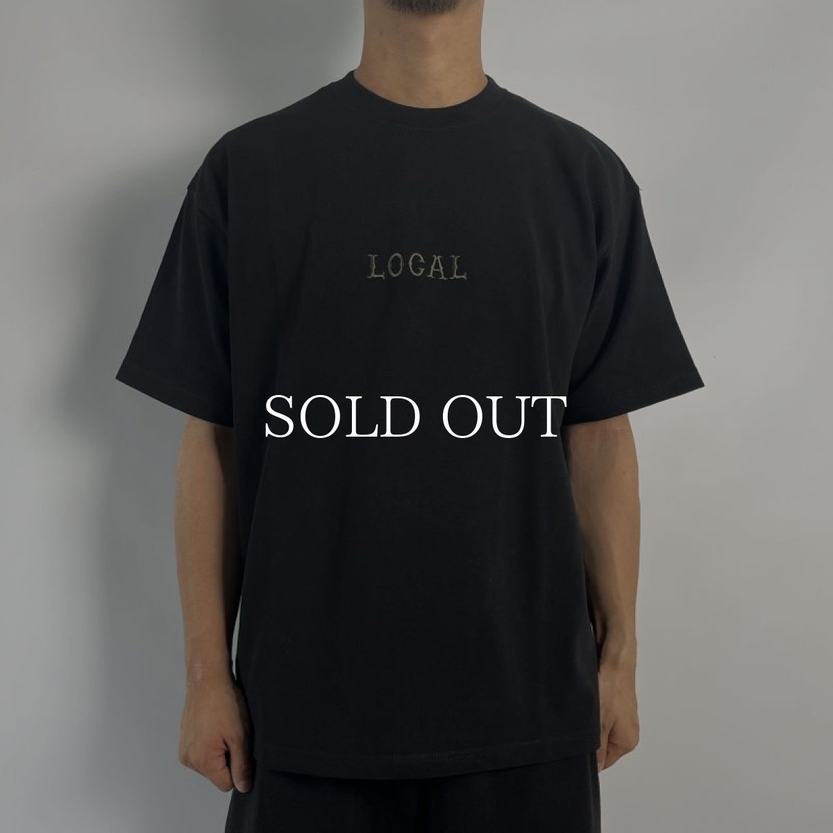 画像2: CUTRATE  CLASSIC LOCAL LOGO HEAVY WEIGHT DROPSHOULDER S/S -T-SHIRT (BLACK) (2)