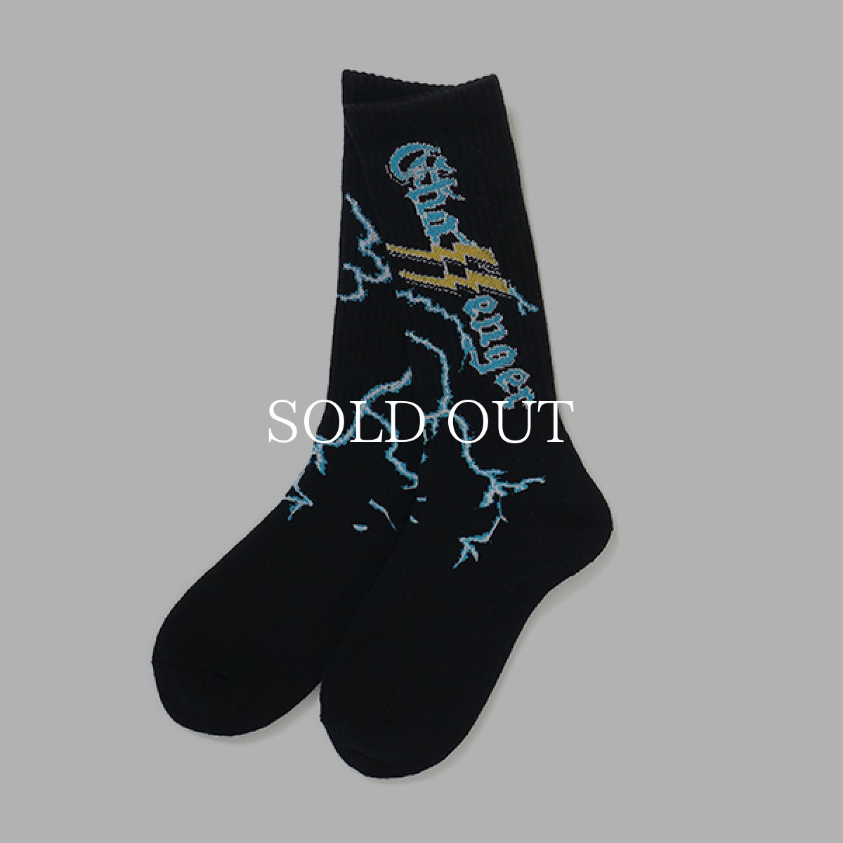 画像1: CHALLENGER  THUNDER SOCKS (BLACK) (1)