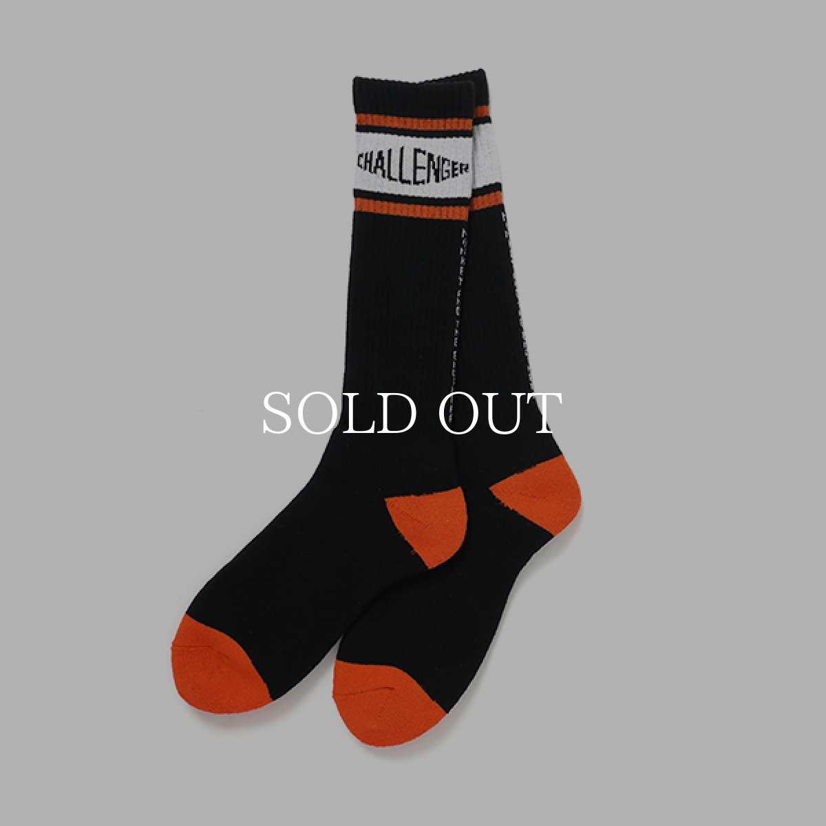 画像1: CHALLENGER  LOGO SOCKS (BLACK) (1)